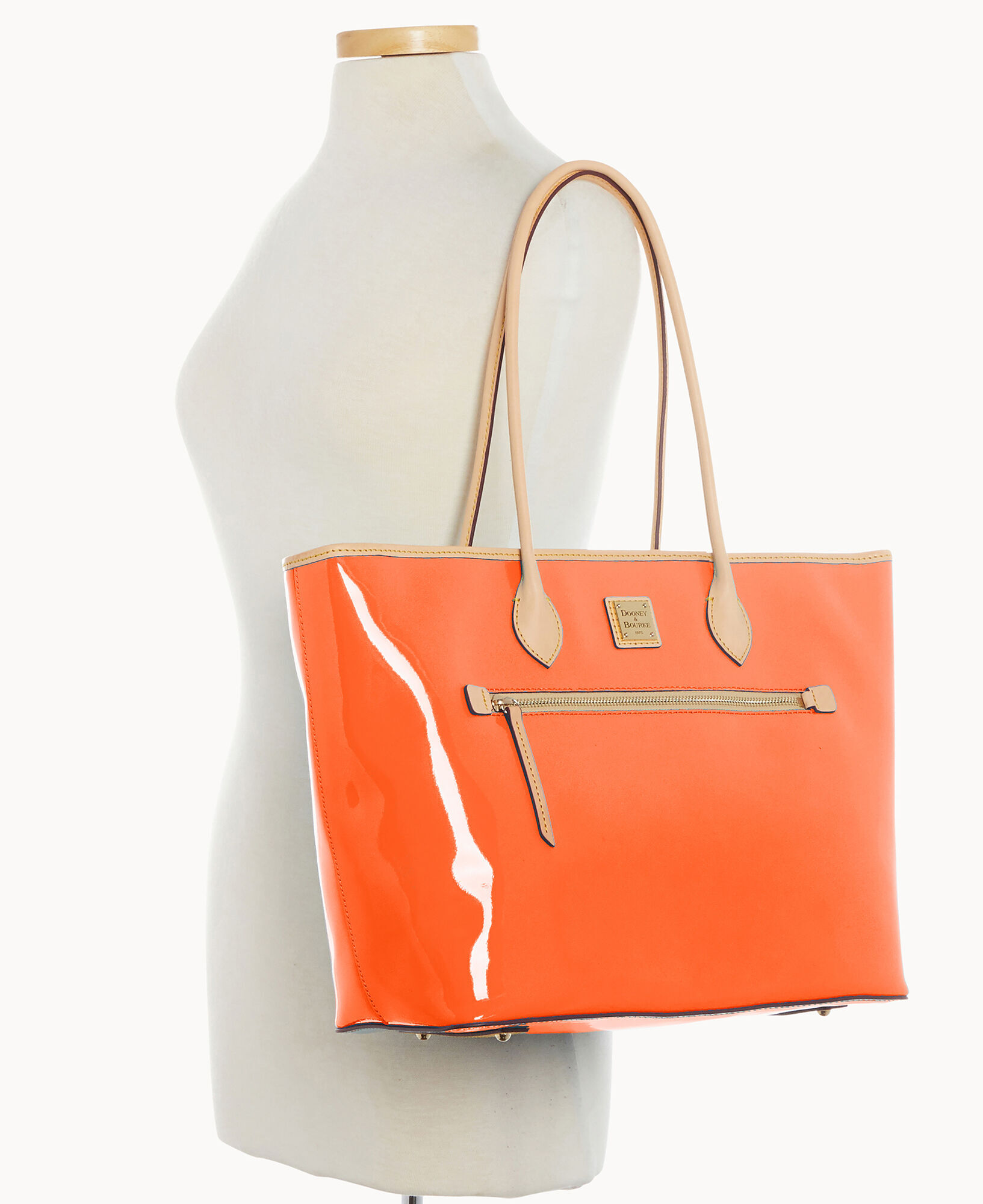 Dooney and bourke patent leather shopper online