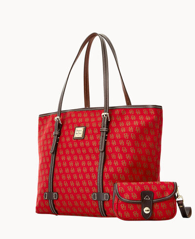 Mini Signature East West Shopper & Flap Wristlet