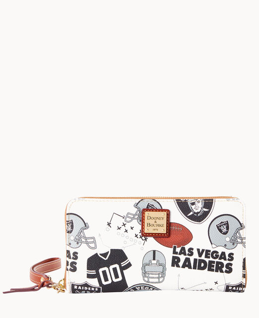 NFL Raiders Large Zip Around Wristlet