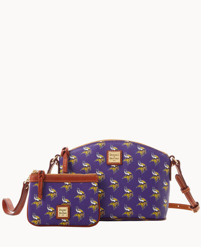 NFL Vikings Suki Crossbody Med Wristlet
