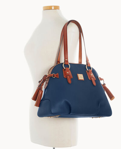 Pebble Grain Domed Satchel