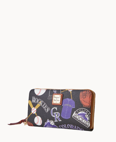 MLB Rockies Large Zip Around Wristlet