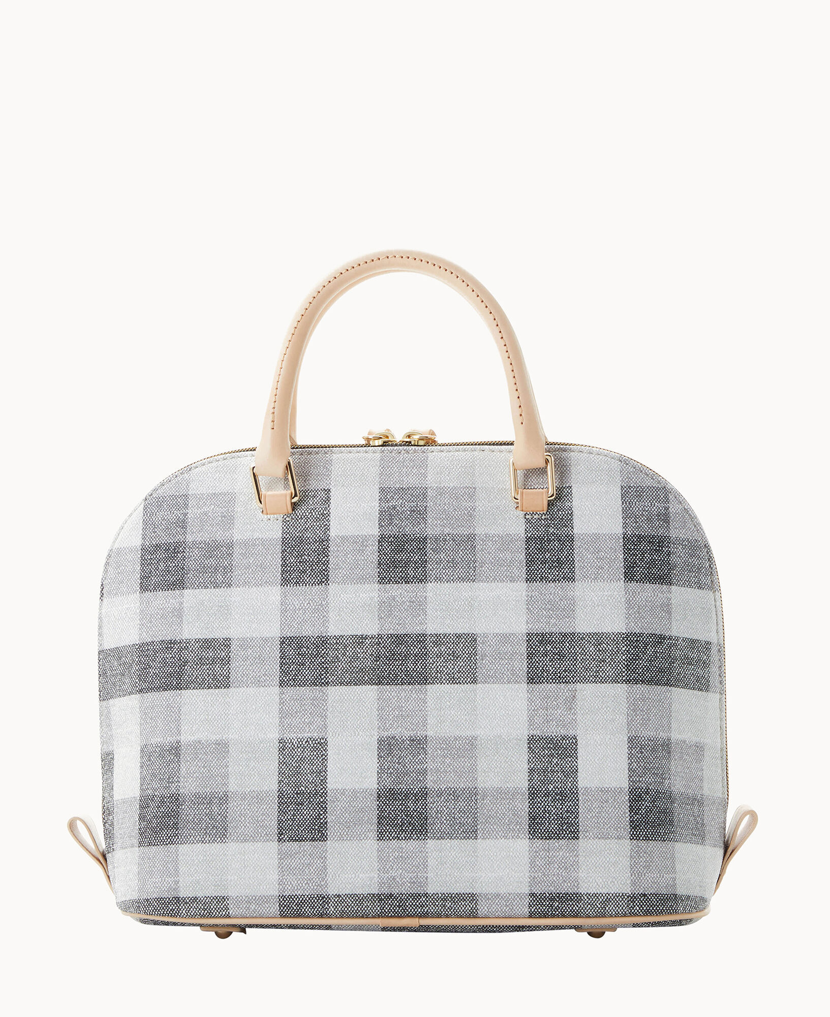 Dooney Bourke Quadretto Check Zip Zip Satchel