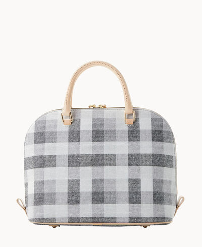 Quadretto Check Zip Zip Satchel