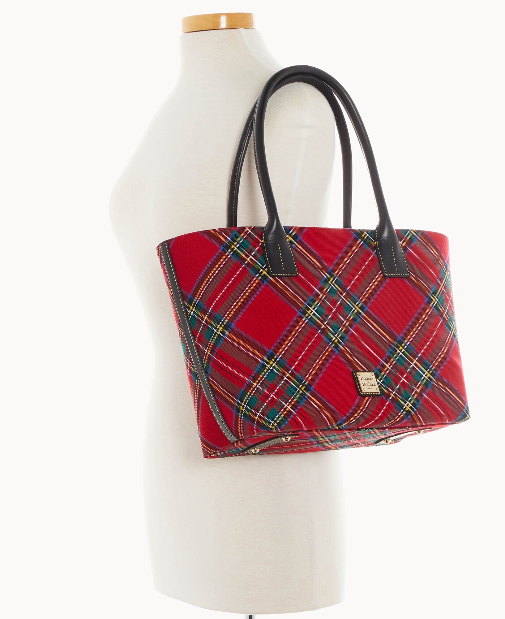Dooney and bourke red plaid purse clearance