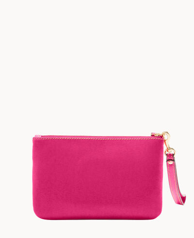 Saffiano Triple Zip Wristlet