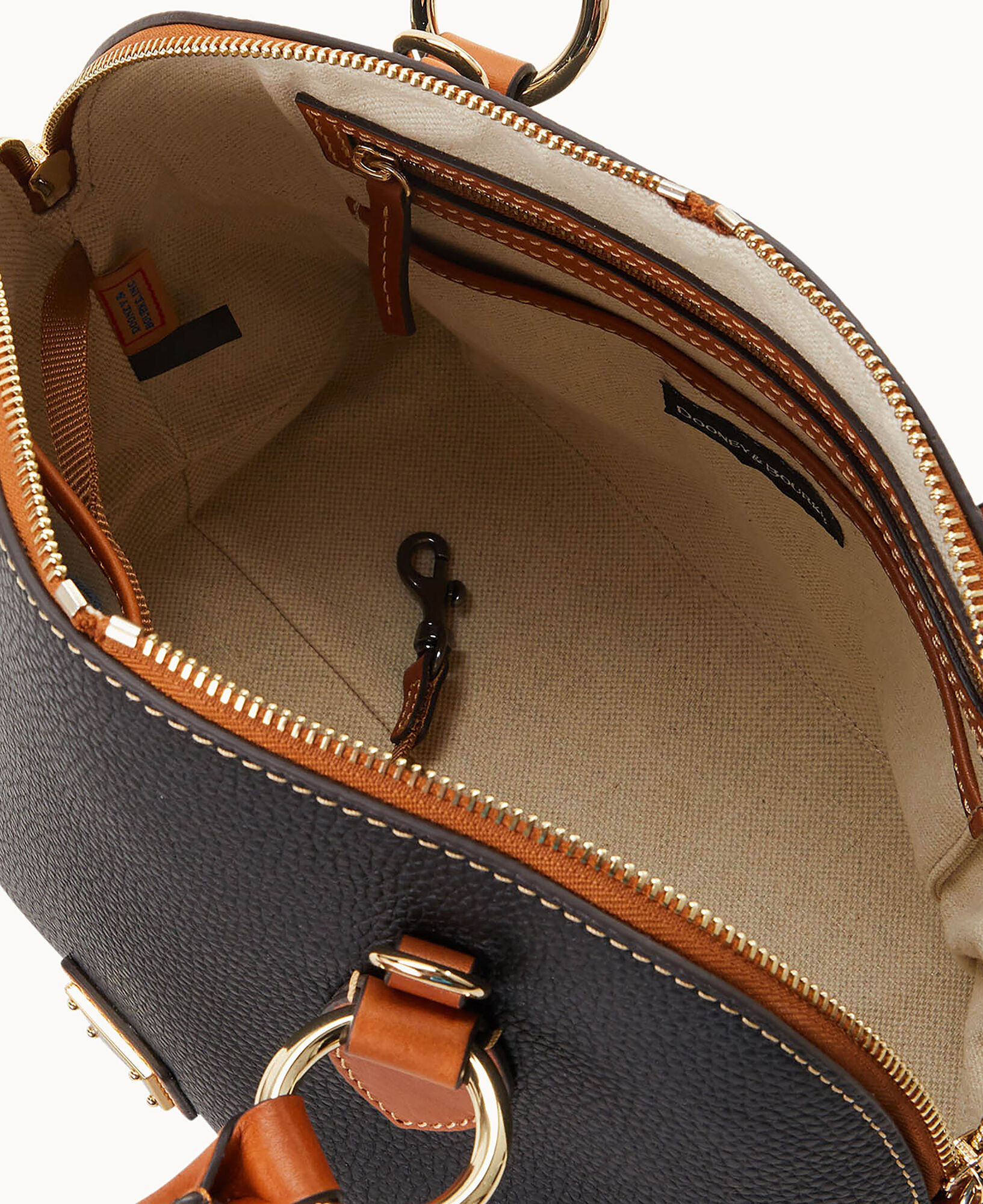 Dooney & bourke pebble leather domed satchel cheap