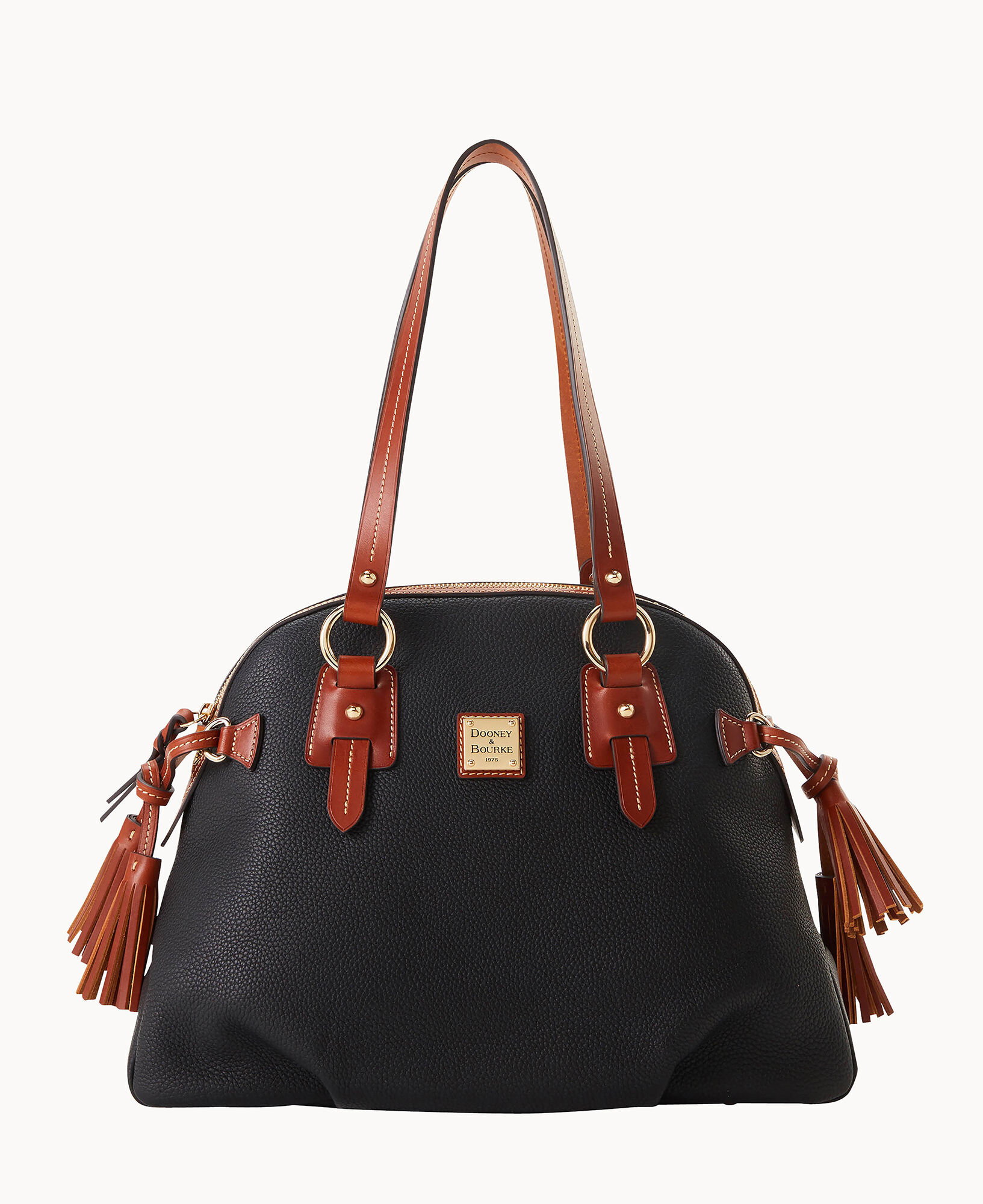 Dooney and bourke black satchel sale