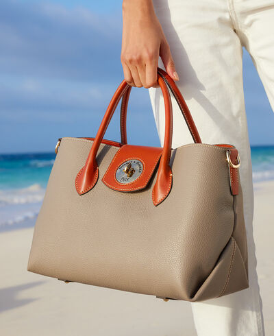 Pebble Turnlock Handle Tote 30