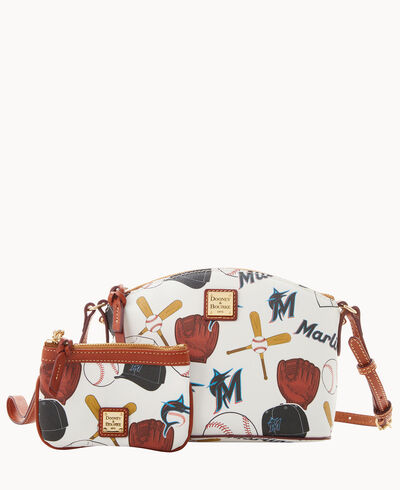 MLB Marlins Suki Crossbody Med Wristlet