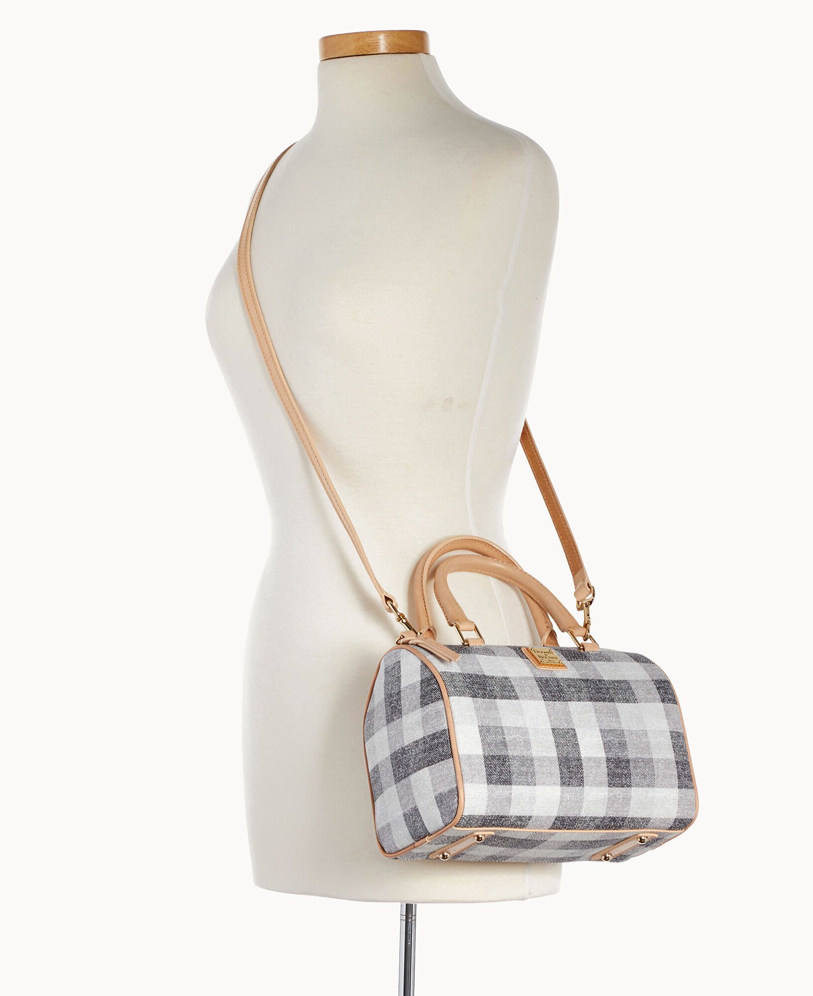 Dooney Bourke Quadretto Check Rowan Satchel