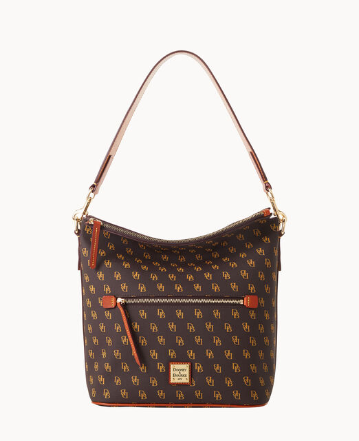 Dooney & Bourke Signature Logo Print Gretta Collection Pouchette Crossbody  Bag