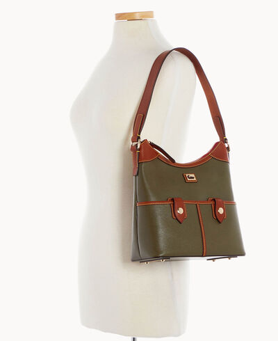 Camden Saffiano Small Zip Hobo