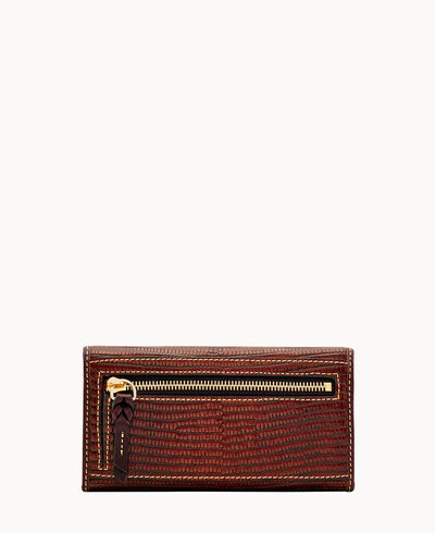 Embossed Lizard Continental Clutch