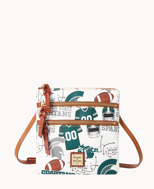 Collegiate Michigan State N S Triple Zip Crossbody