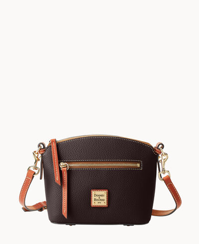 Pebble Grain Domed Crossbody