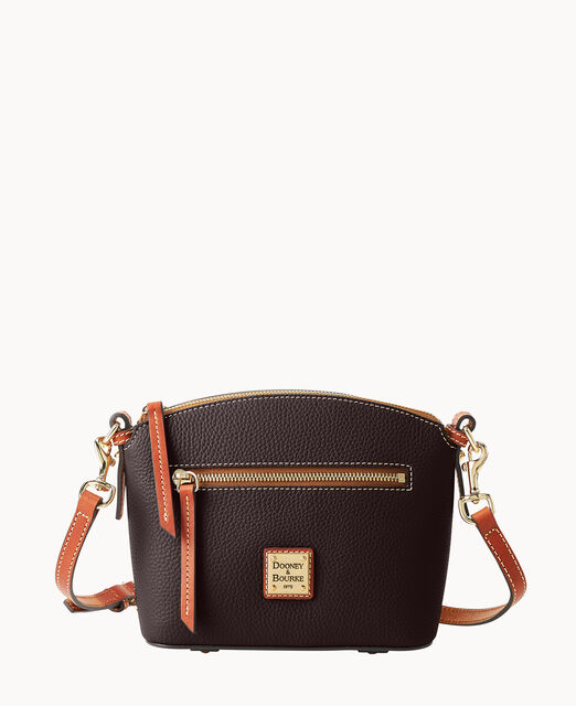 Pebble Grain Domed Crossbody