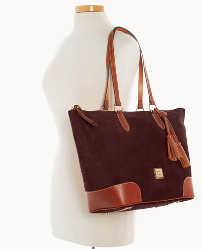 Suede Career Tote