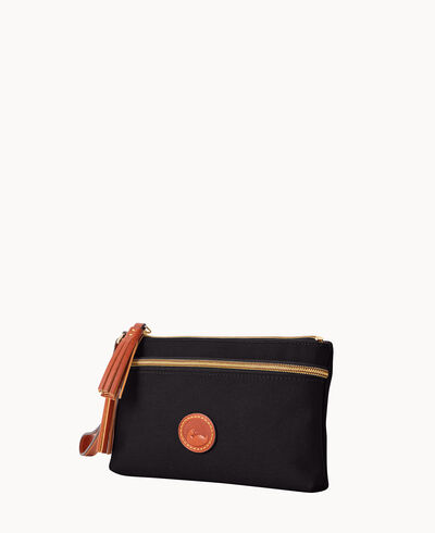 Nylon Double Zip Wristlet