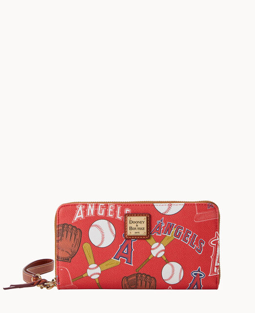 MLB Angels Large Zip Around Wristlet