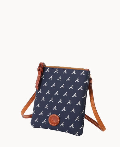 MLB Braves Small North South Top Zip Crossbody