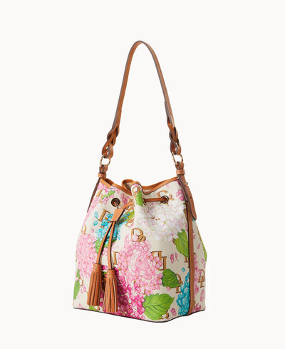 Hydrangea Monogram Tasha Drawstring
