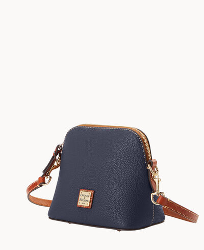 Pebble Grain Domed Crossbody