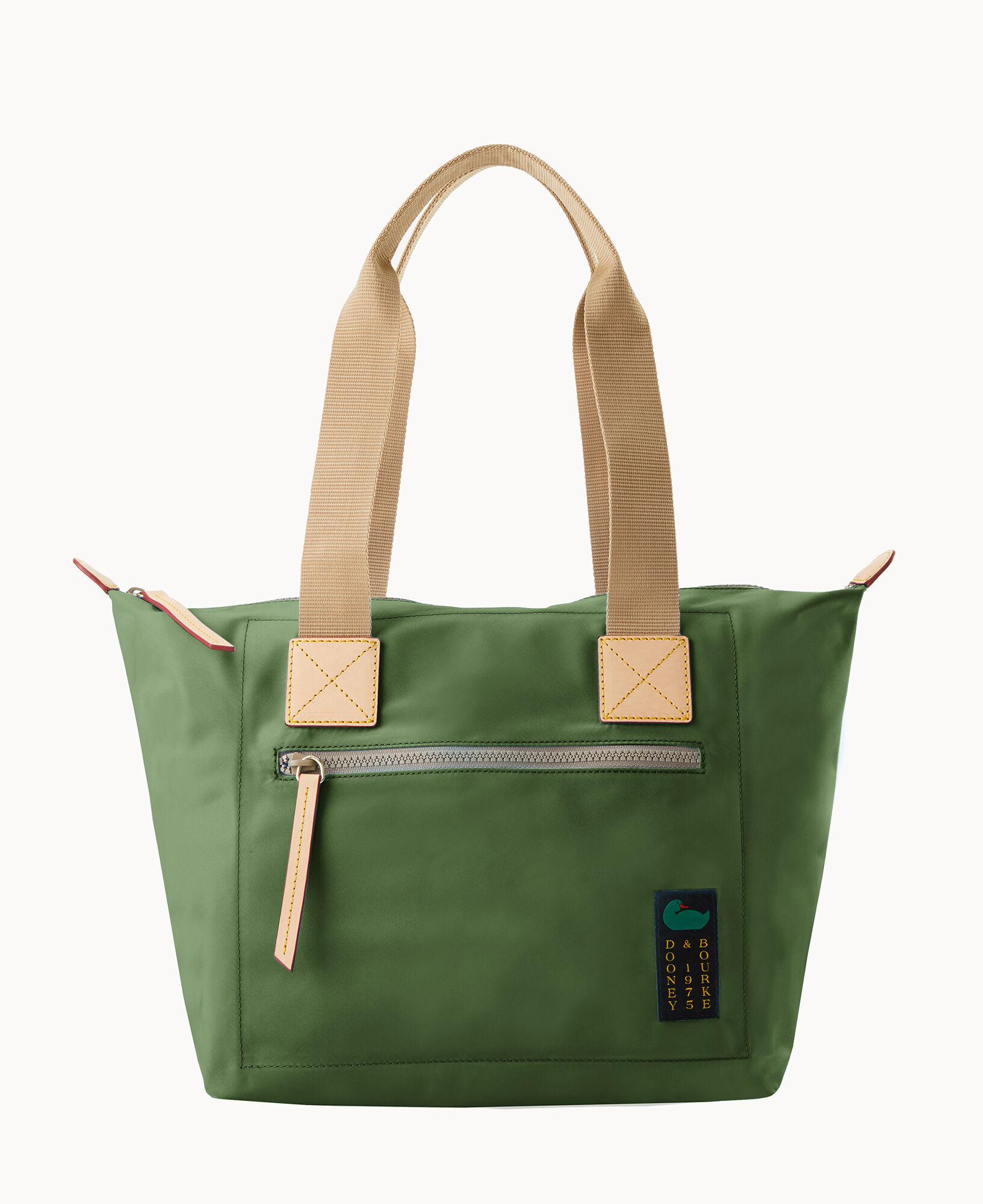 Vintage Dooney and Bourke All Weather Green & Tan Crossbody