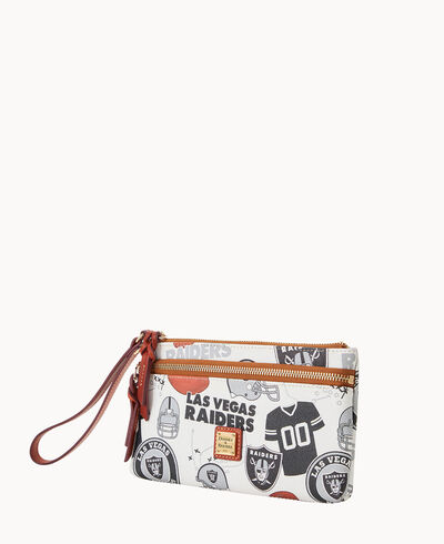 NFL Raiders Double Zip Wristlet