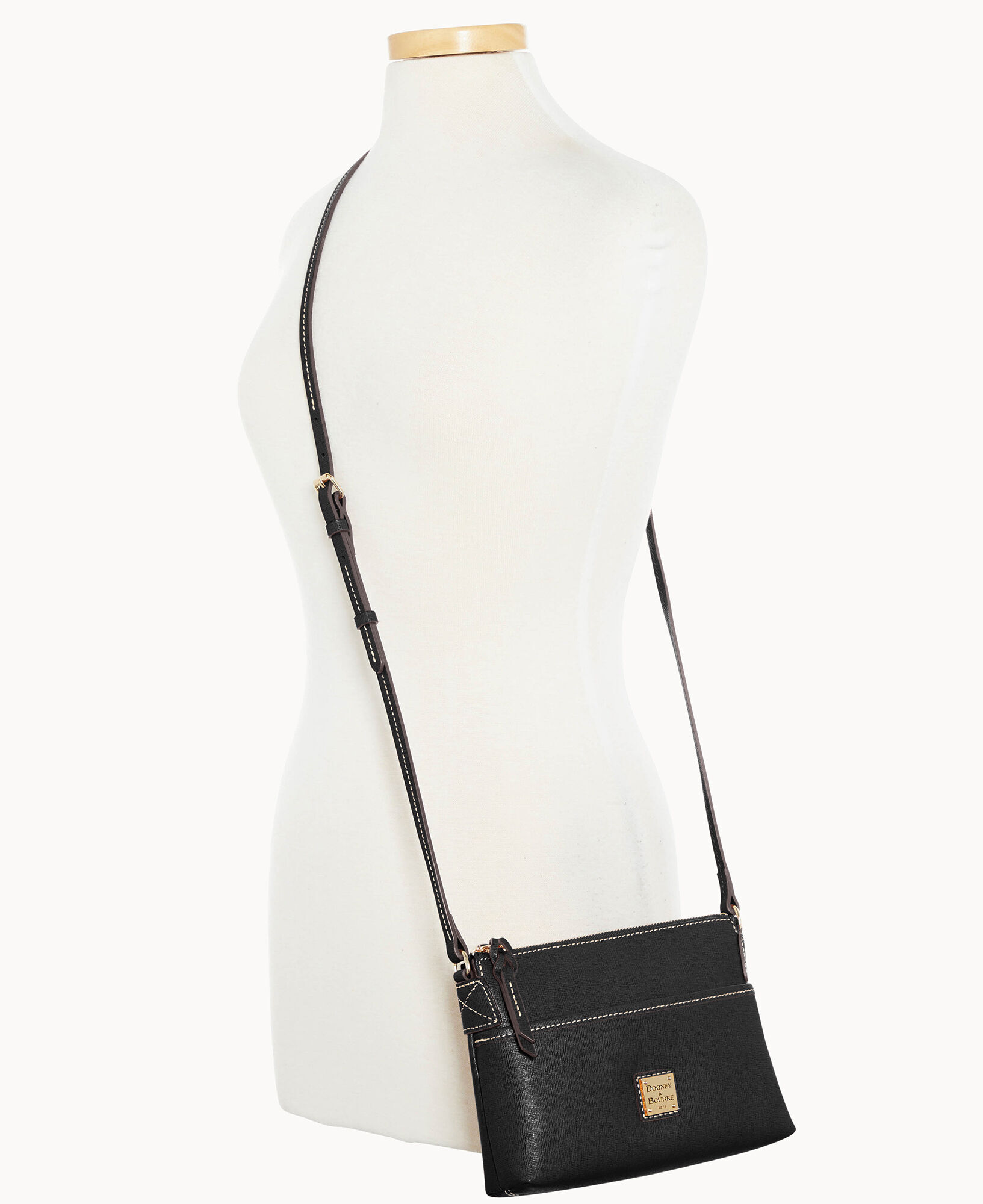 Dooney Bourke Saffiano Collection Pouchette Crossbody Bag - Black