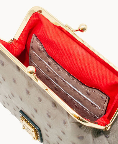 Ostrich Large Frame Purse