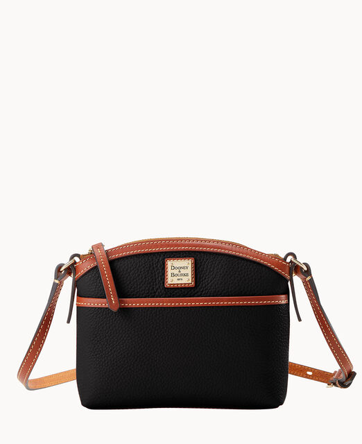 Pebble Grain Domed Crossbody