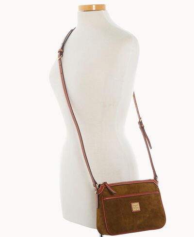 Suede East West Pocket Crossbody