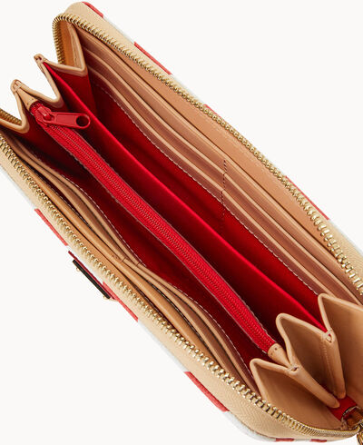 Chevron Large Zip Around Wallet