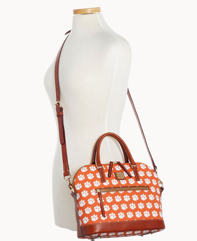 Collegiate Clemson University Domed Zip Satchel