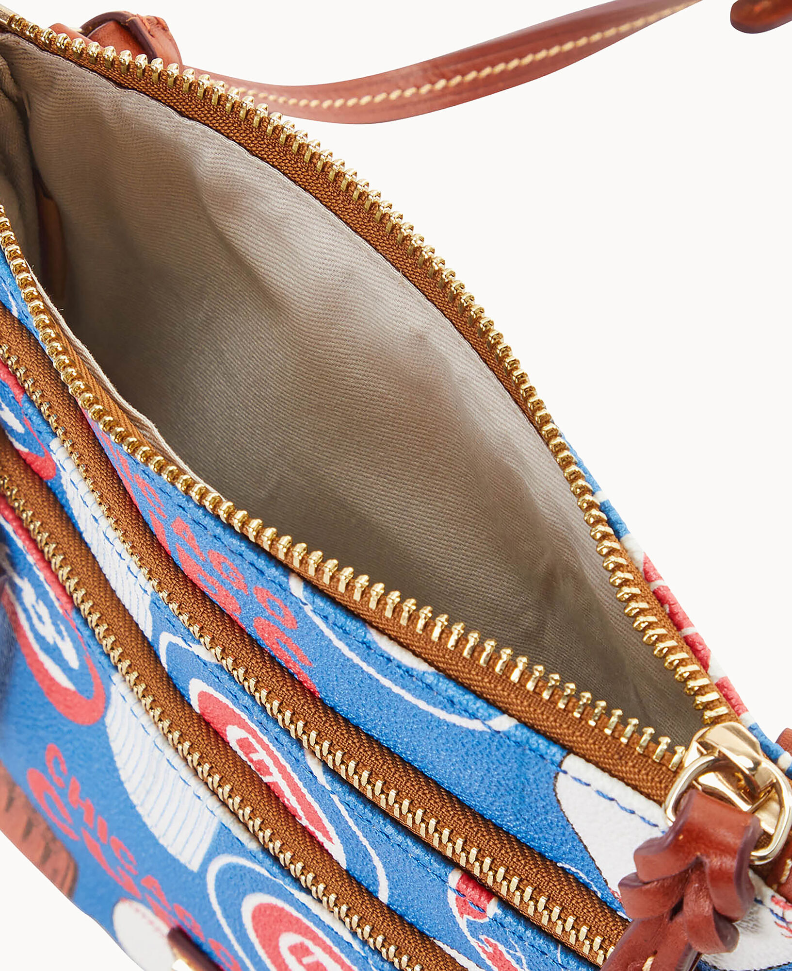 Dooney Bourke MLB Cubs North South Triple Zip Crossbody
