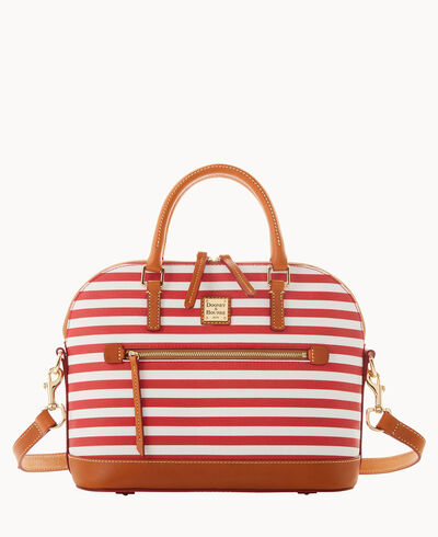 sullivan coated cotton large framed purse