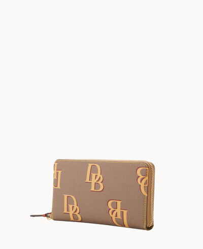 Monogram Large Zip Around Wristlet