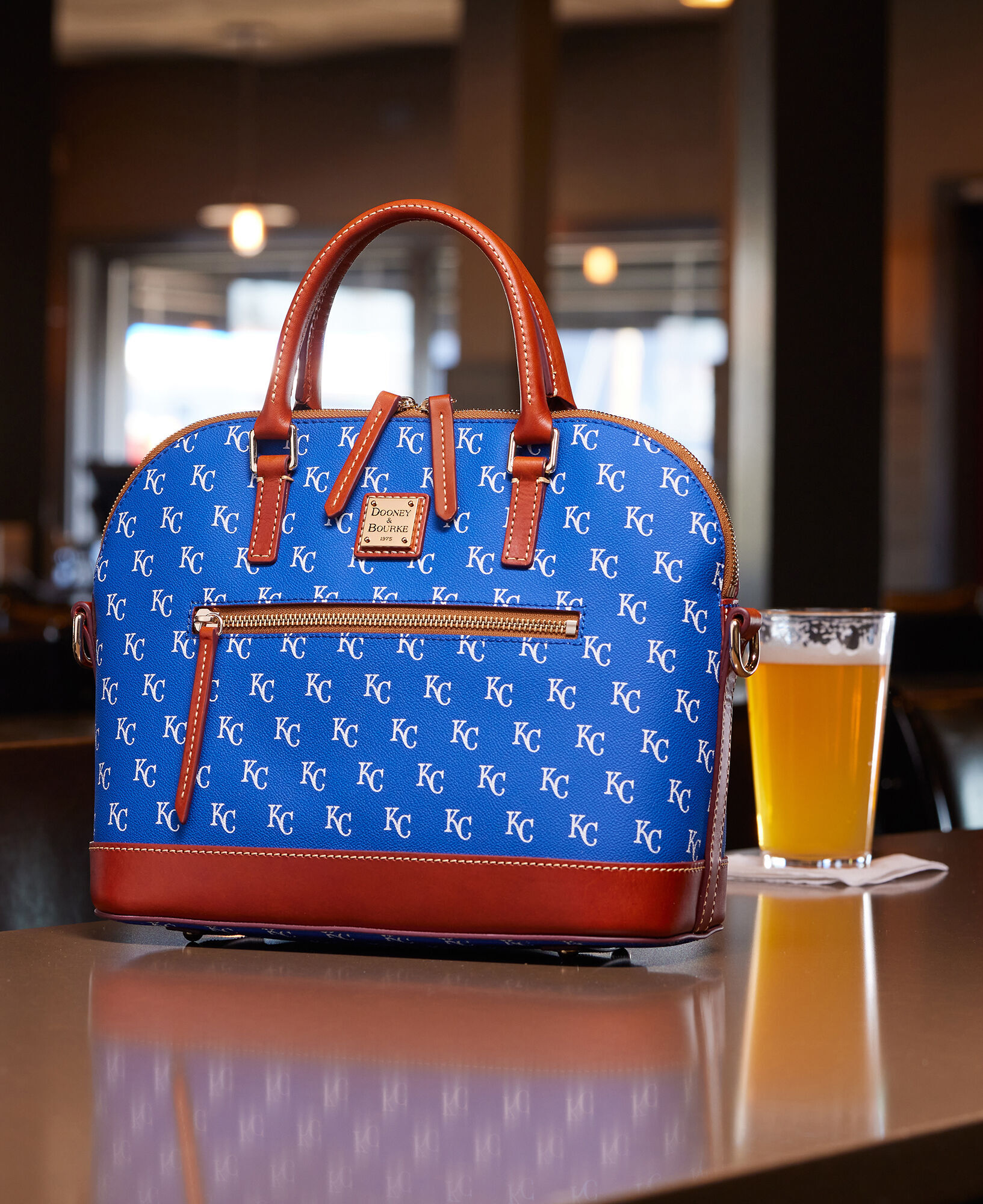 Dooney Bourke MLB Royals Domed Zip Satchel