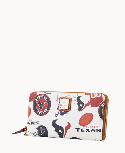 NFL Texans Large Zip Around Wristlet