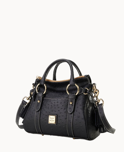Ostrich Satchel With Pocket