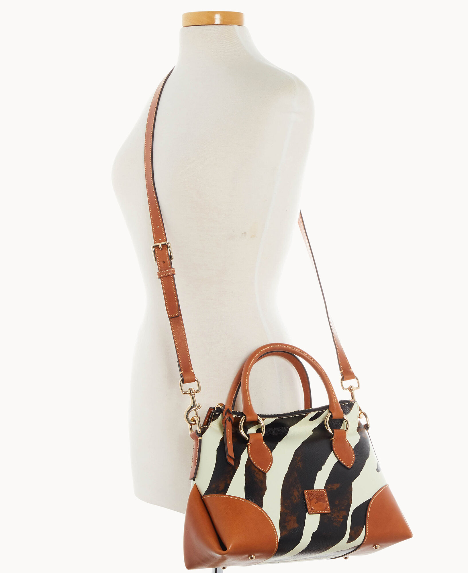 Dooney Bourke Zebra Printed Satchel Bag - Zebra