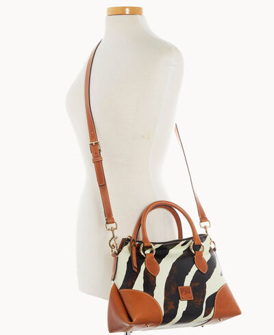 Zebra Leather Satchel 30