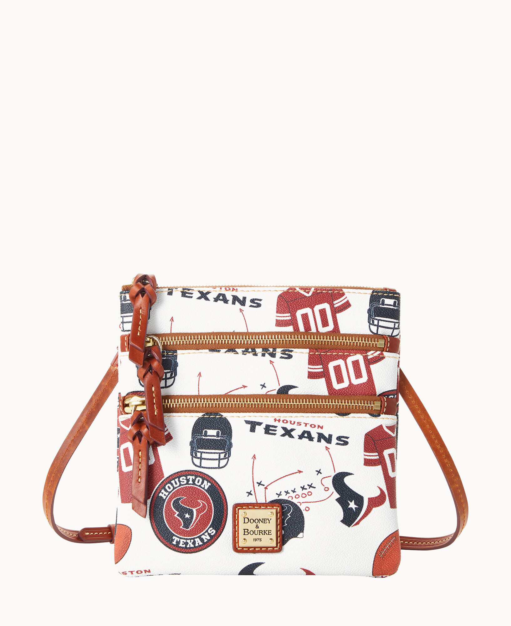 Dooney Bourke NFL Texans N S Triple Zip Crossbody
