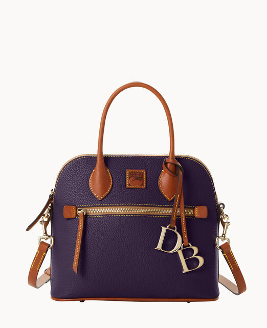 Pebble Grain Domed Satchel