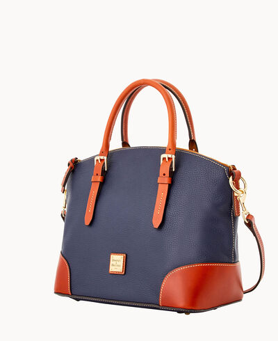 Pebble Grain Domed Satchel