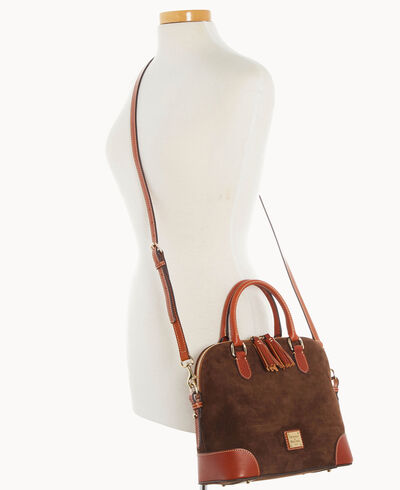 Suede Domed Satchel