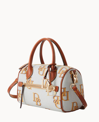 Monogram Barrel Satchel