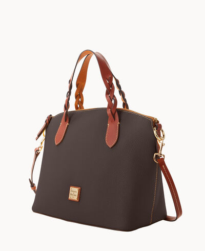 Pebble Grain Celeste Satchel