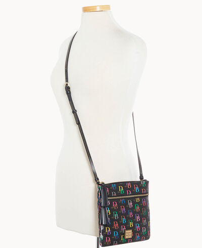 DB75 Multi Double Zip Tassel Crossbody